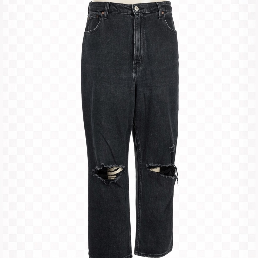 Abercrombie & Fitch Black Curve Love Jeans, Ultra High Rise, Ankle Straight
